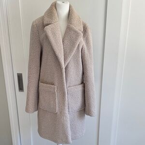 French Connection Beige Teddy Coat